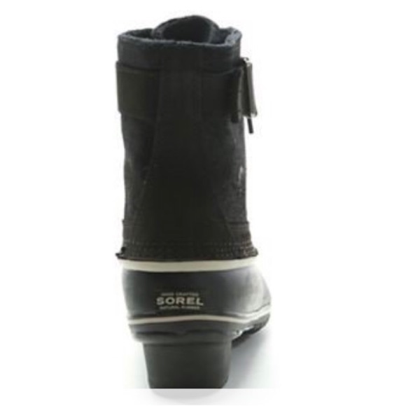❤️SOREL Black Winter Fancy Lace II Boots Size 8.5 - Picture 4 of 14